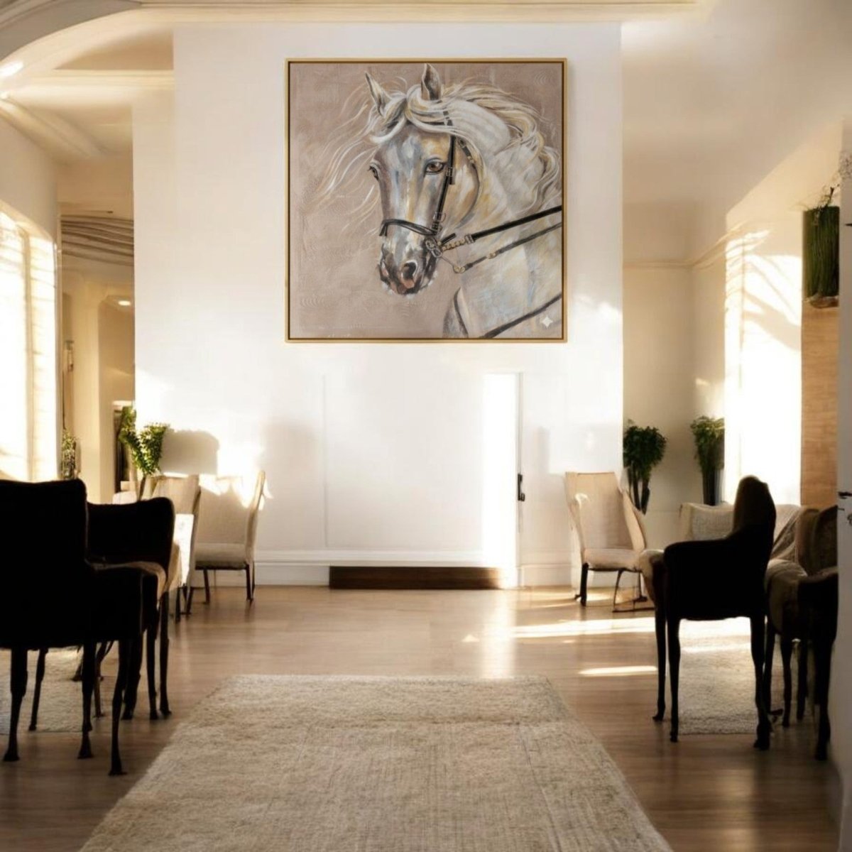 The Gilded Reins & Silver Manes (36 x 36 Inches)