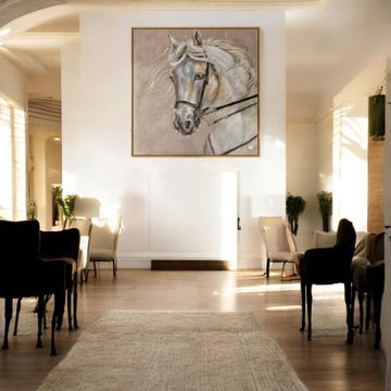 The Gilded Reins & Silver Manes (36 x 36 Inches)