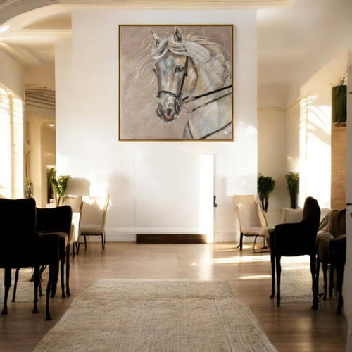 The Gilded Reins & Silver Manes (36 x 36 Inches)