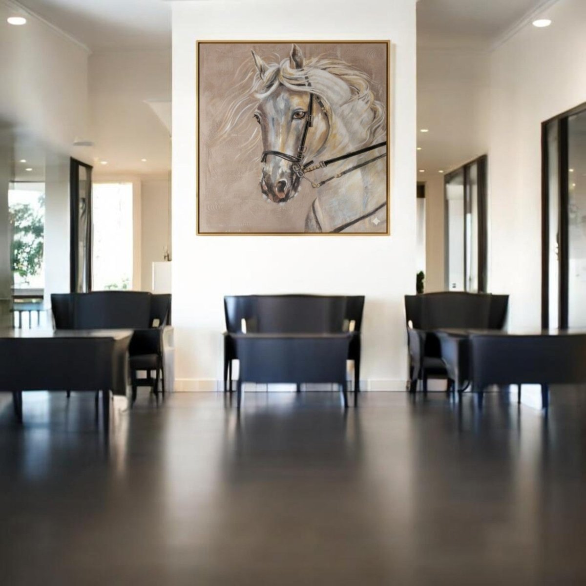 The Gilded Reins & Silver Manes (36 x 36 Inches)