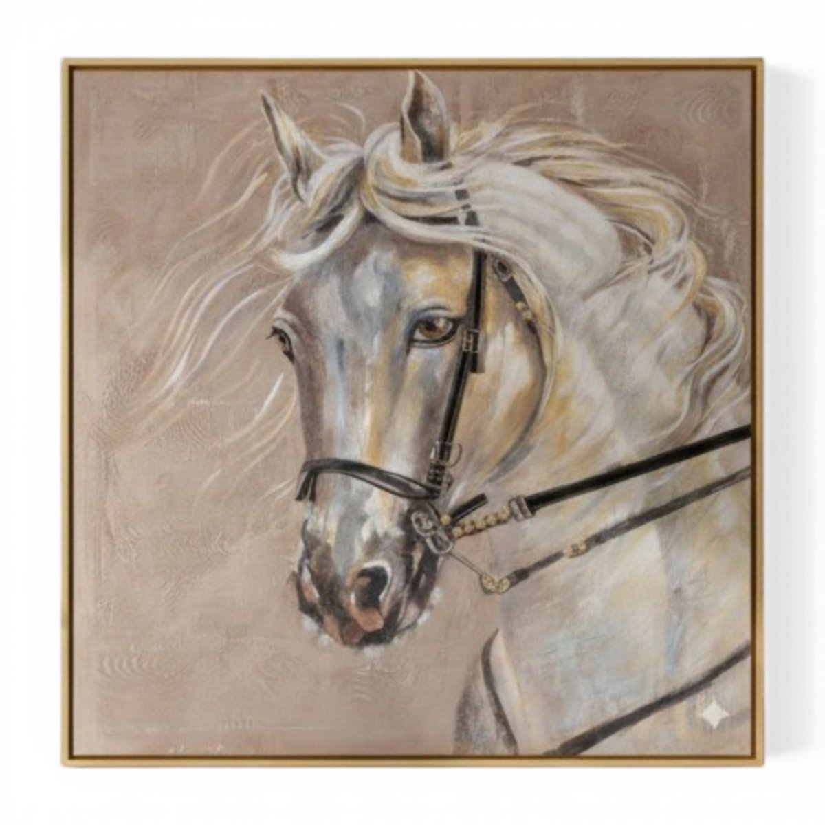 The Gilded Reins & Silver Manes (36 x 36 Inches)