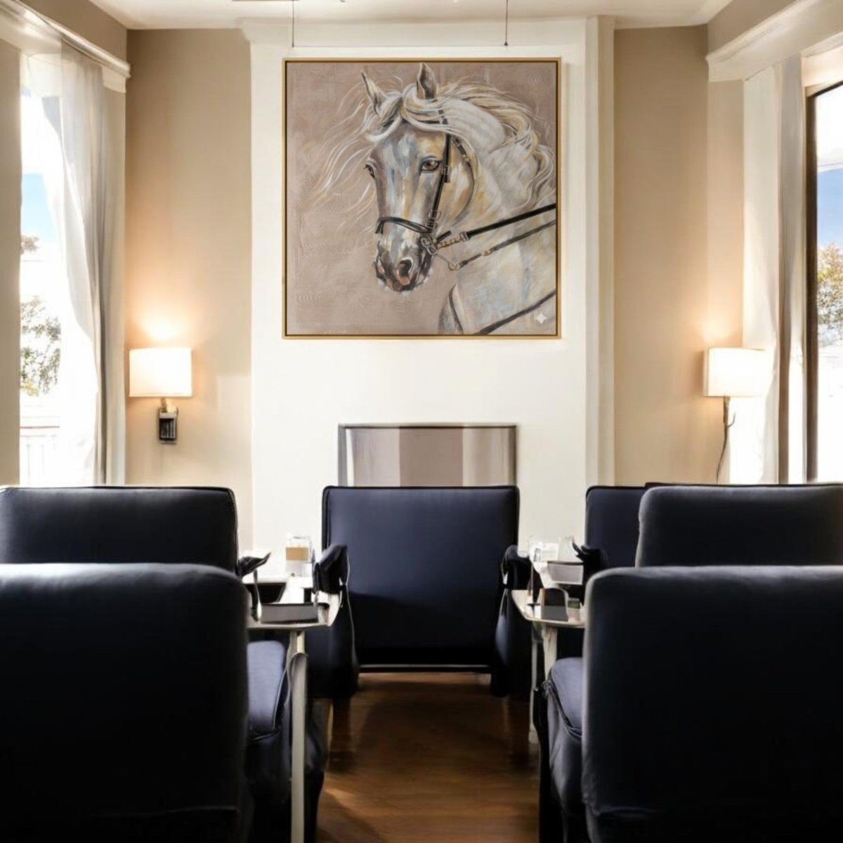 The Gilded Reins & Silver Manes (36 x 36 Inches)