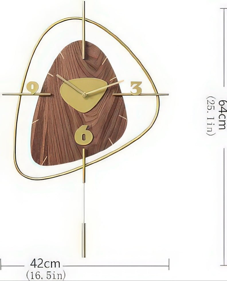 The Golden Abstraction Pendulum (25.1 x 16.5 Inches)