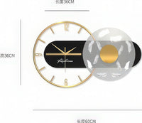 Thumbnail for The Golden Feather Fusion Wall Clock (23.6 x 14 Inches)