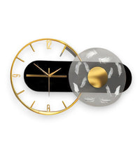 Thumbnail for The Golden Feather Fusion Wall Clock (23.6 x 14 Inches)