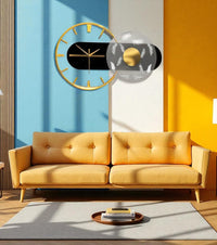 Thumbnail for The Golden Feather Fusion Wall Clock (23.6 x 14 Inches)