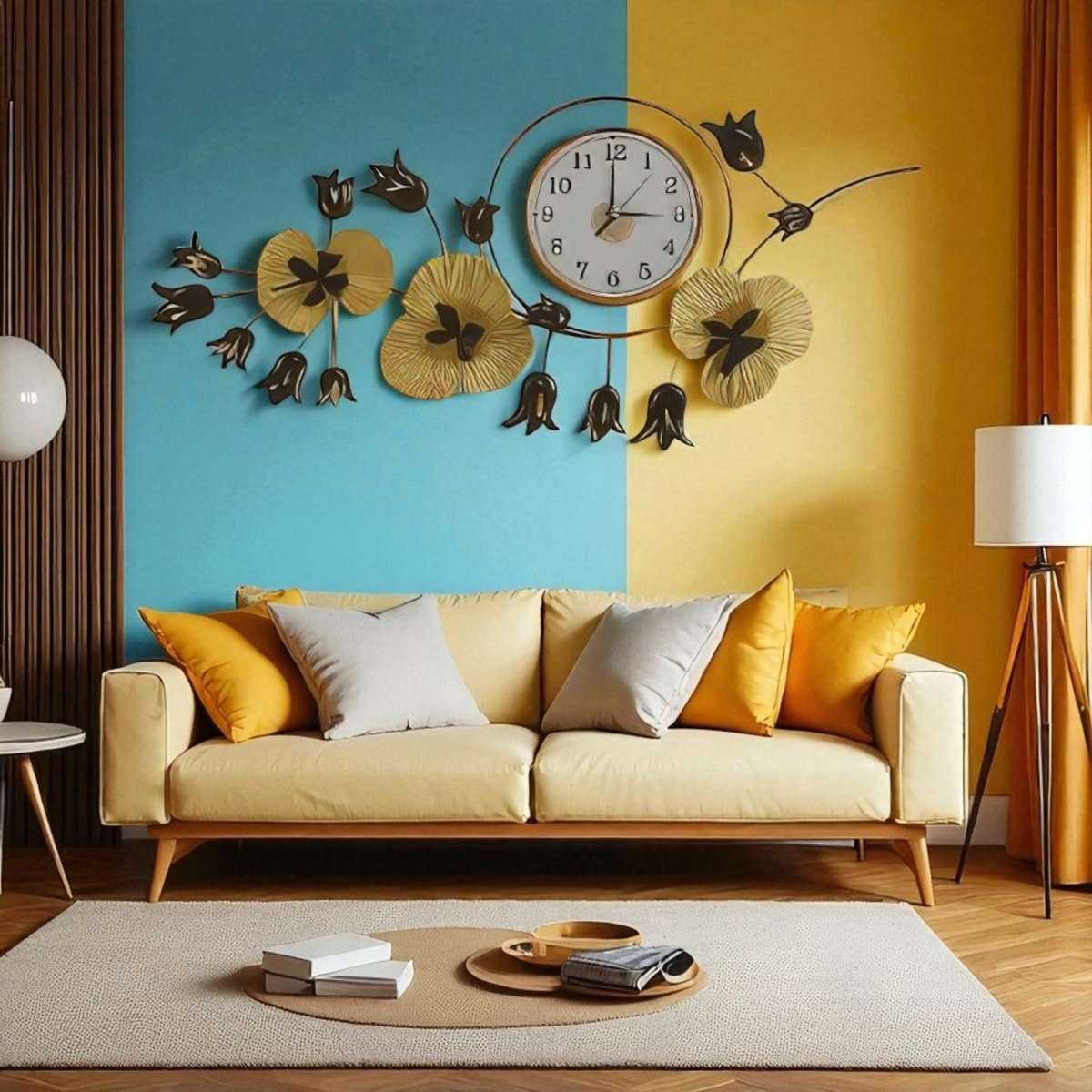 The Golden Pansy Timepiece (42 x 19 Inches)