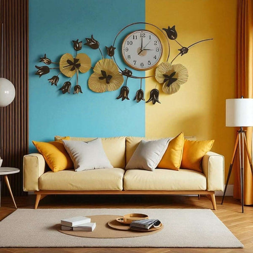 The Golden Pansy Timepiece (42 x 19 Inches)