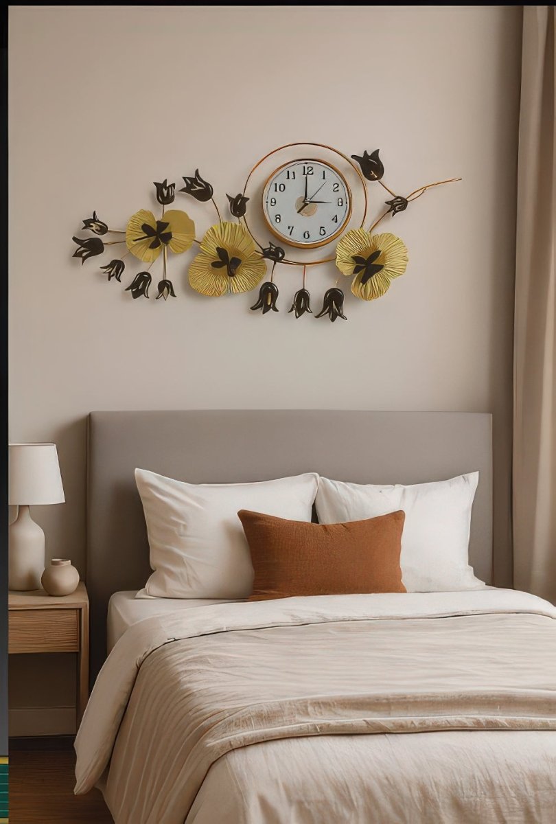The Golden Pansy Timepiece (42 x 19 Inches)