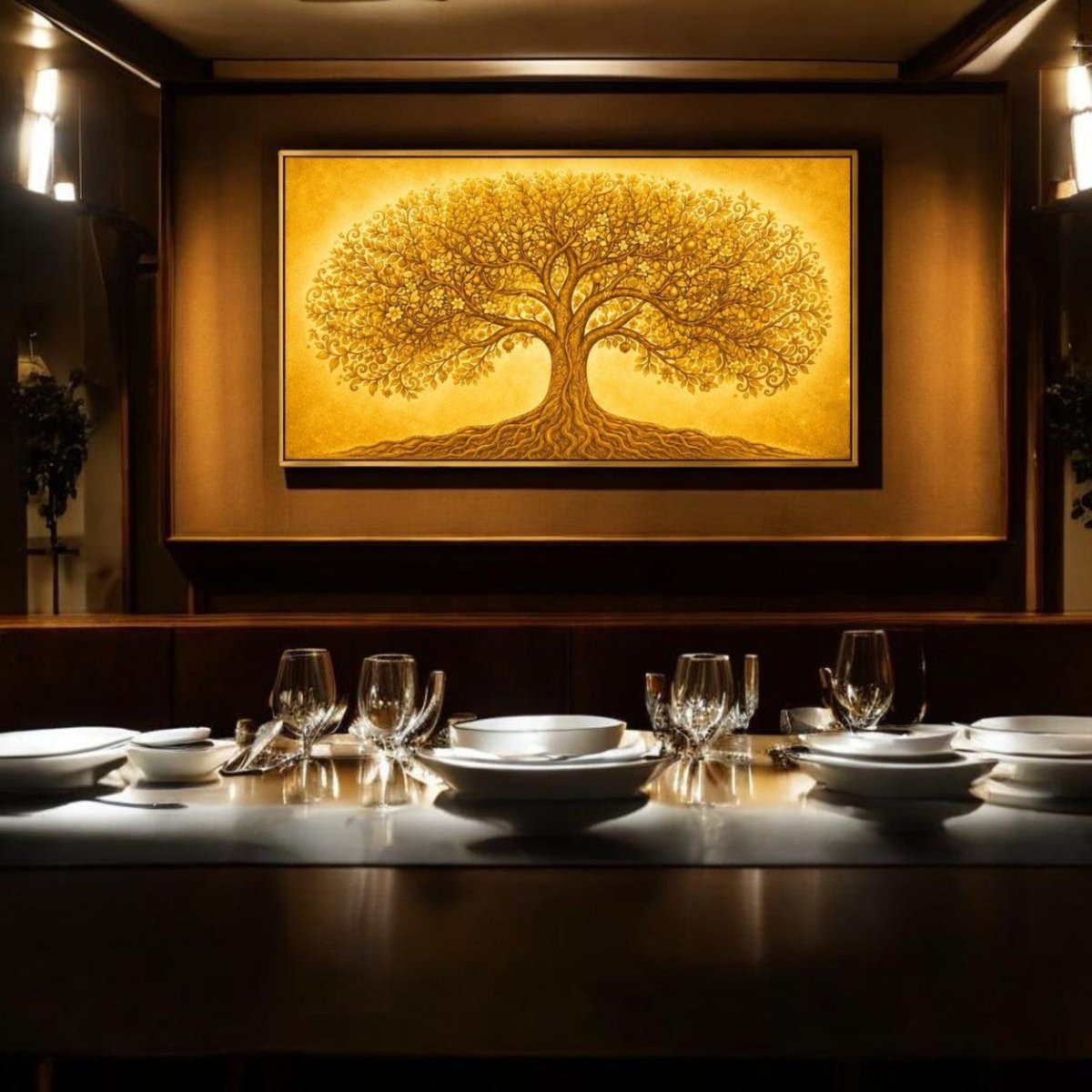 The Golden Tree of Abundance (48 x 24 Inches)