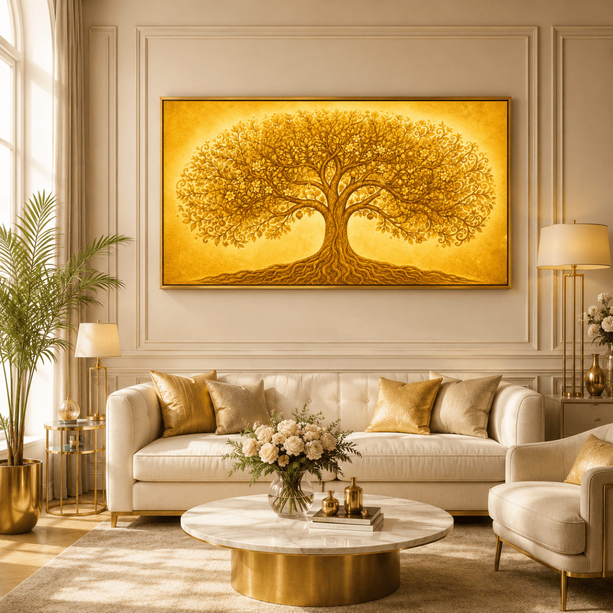 The Golden Tree of Abundance (48 x 24 Inches)
