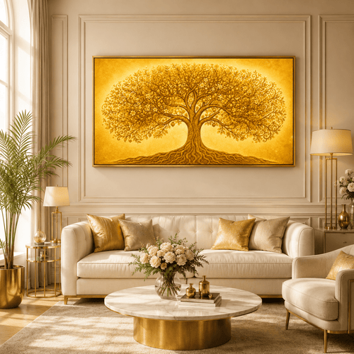 The Golden Tree of Abundance (48 x 24 Inches)
