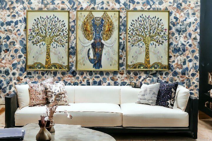 The Guardian of the Grove Crystal Glass Painting Set of 3 (150 x 70 Cm)