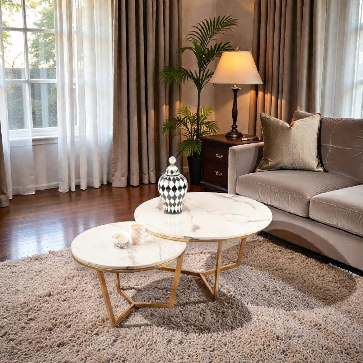 The Halcyon Modern Stackable Accent Tables (Set of 2)