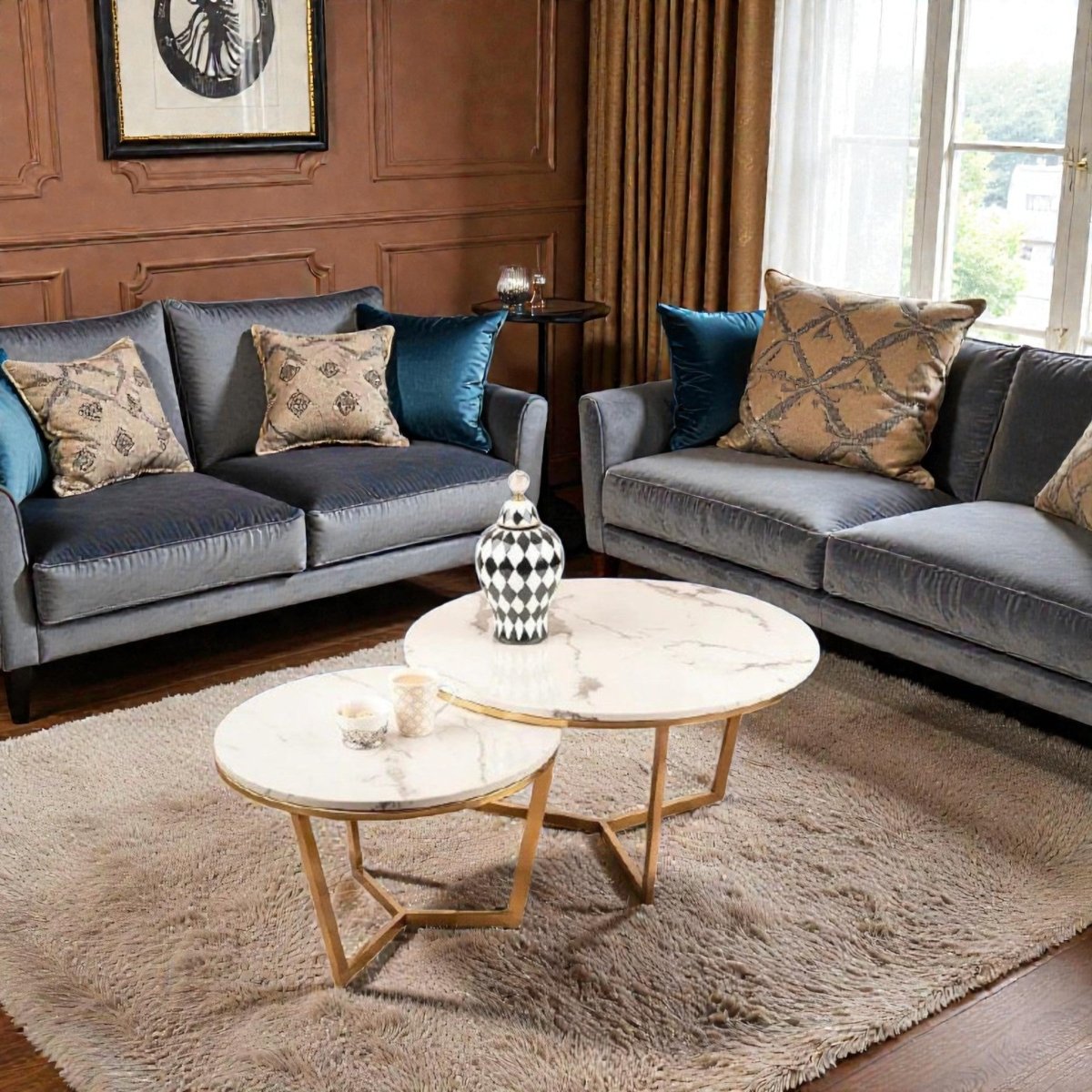 The Halcyon Modern Stackable Accent Tables (Set of 2)