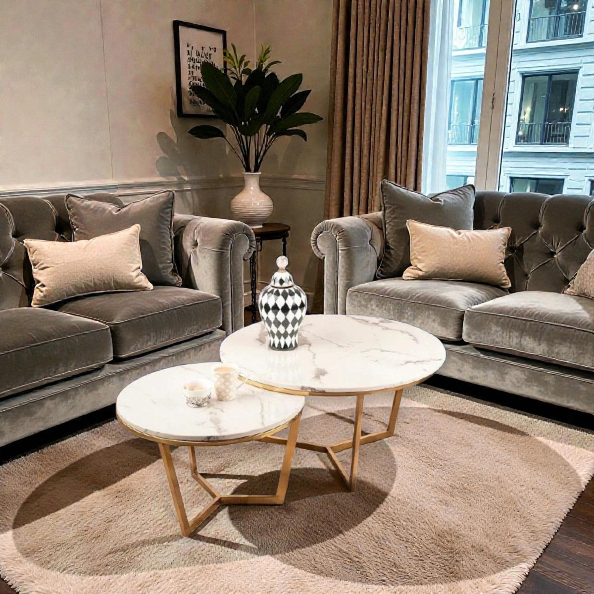 The Halcyon Modern Stackable Accent Tables (Set of 2)