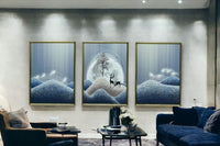 Thumbnail for The Hillside Harmony Crystal Glass Painting Set of 3 (150 x 70 Cm)