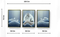 Thumbnail for The Hillside Harmony Crystal Glass Painting Set of 3 (150 x 70 Cm)