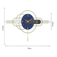 Thumbnail for The Indigo Abstract Wall Clock (31 x 17 Inches)