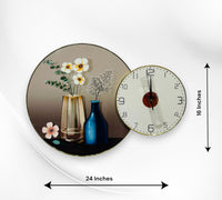 Thumbnail for The Jasmine Timepiece Crystal Wall Clock (24 x 16 Inches)