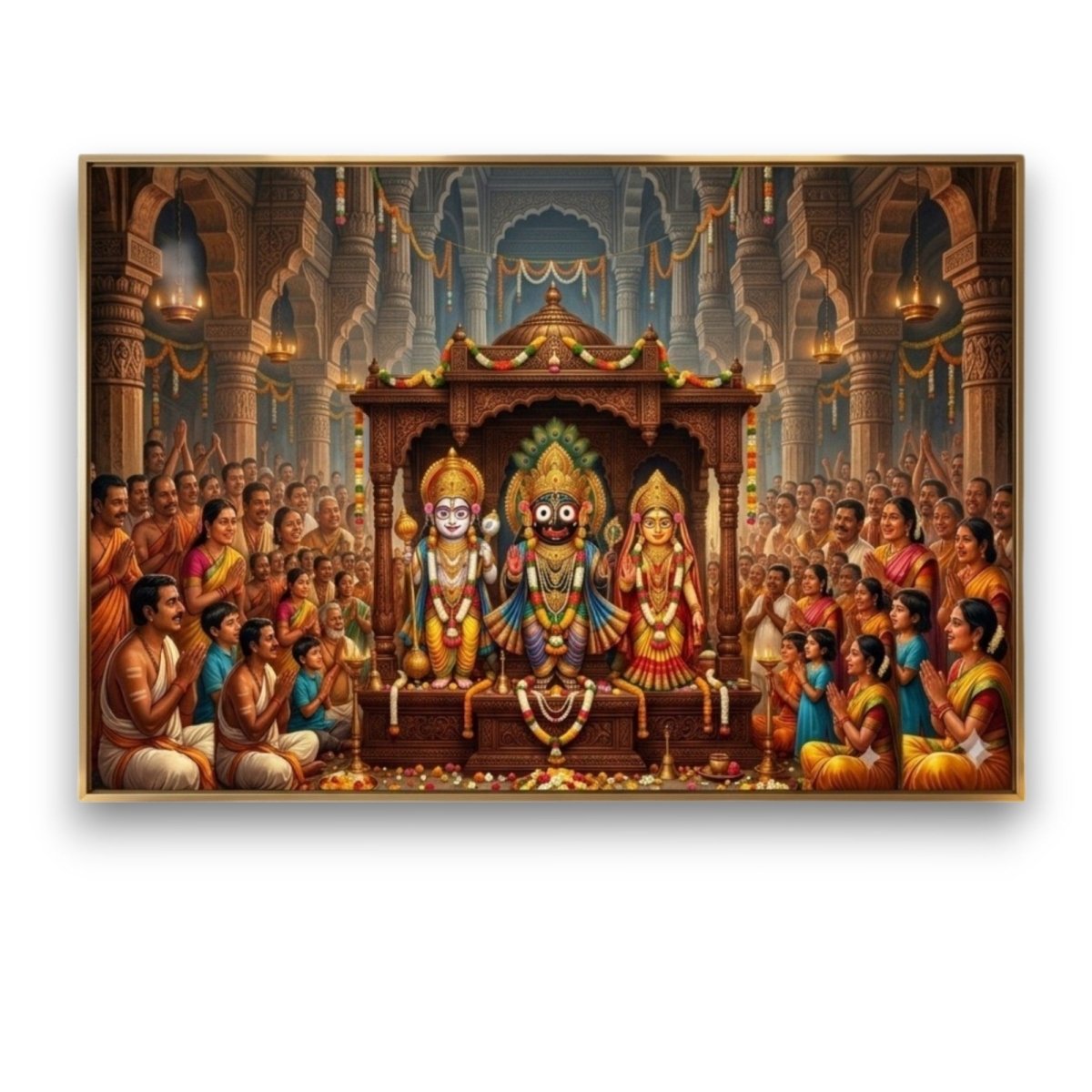 The Lord of the Universe: Divine Darshan: The Jagannath Puri Mahotsav (36 x 24 Inches)