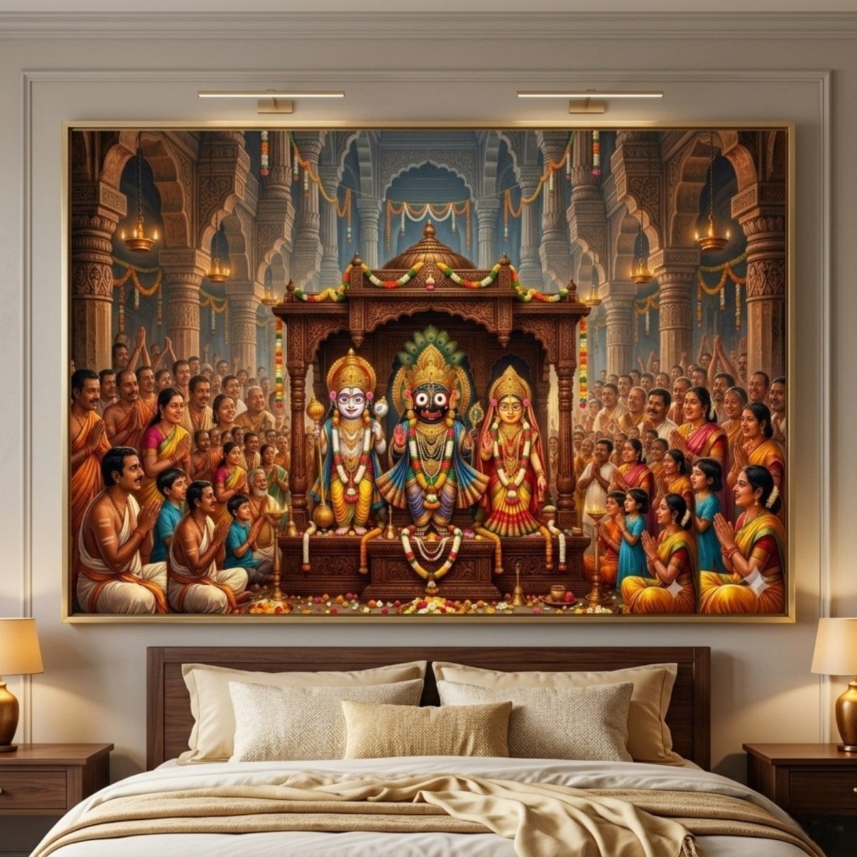 The Lord of the Universe: Divine Darshan: The Jagannath Puri Mahotsav (36 x 24 Inches)
