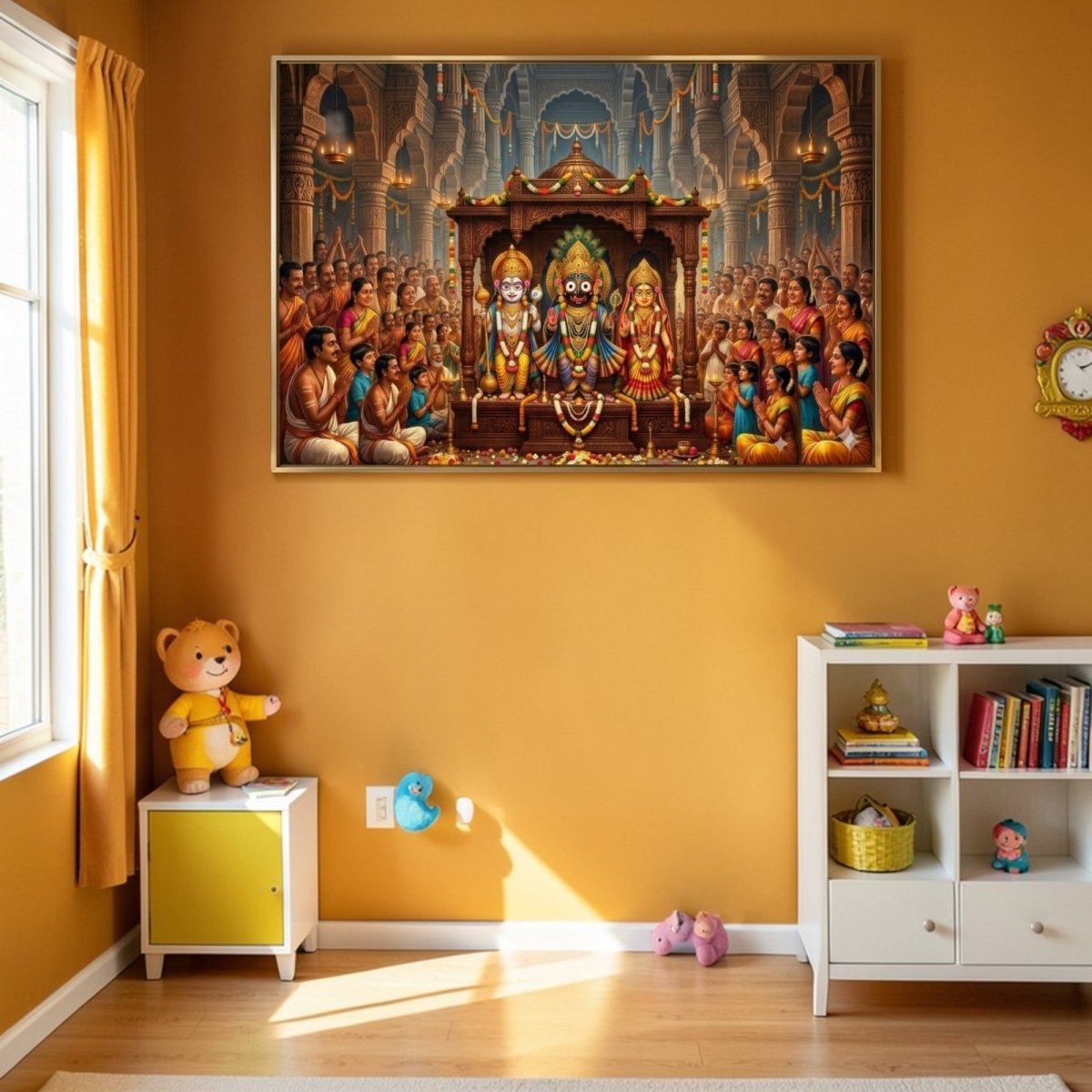 The Lord of the Universe: Divine Darshan: The Jagannath Puri Mahotsav (36 x 24 Inches)