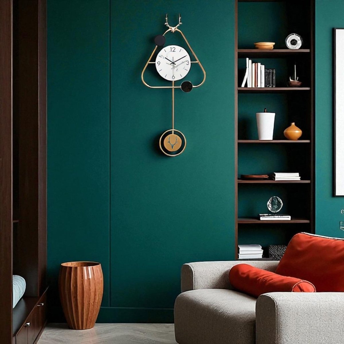 The Marbled Majesty Wall Art Clock (34 x 15 Inches)