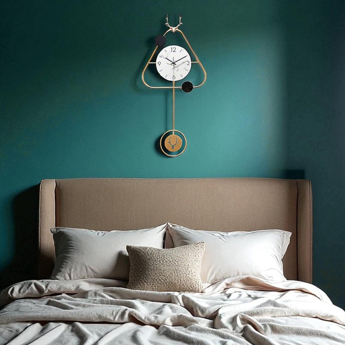 The Marbled Majesty Wall Art Clock (34 x 15 Inches)