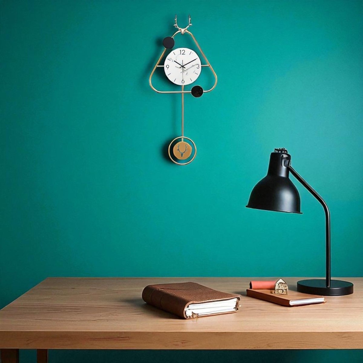 The Marbled Majesty Wall Art Clock (34 x 15 Inches)