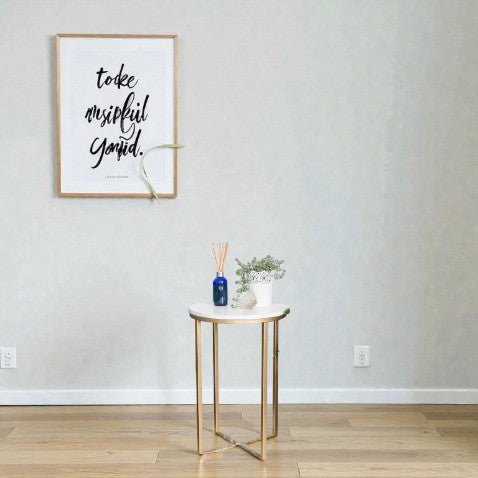 The Moonbeam Round End Side Table for Sofa