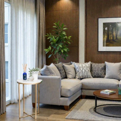 The Moonbeam Round End Side Table for Sofa