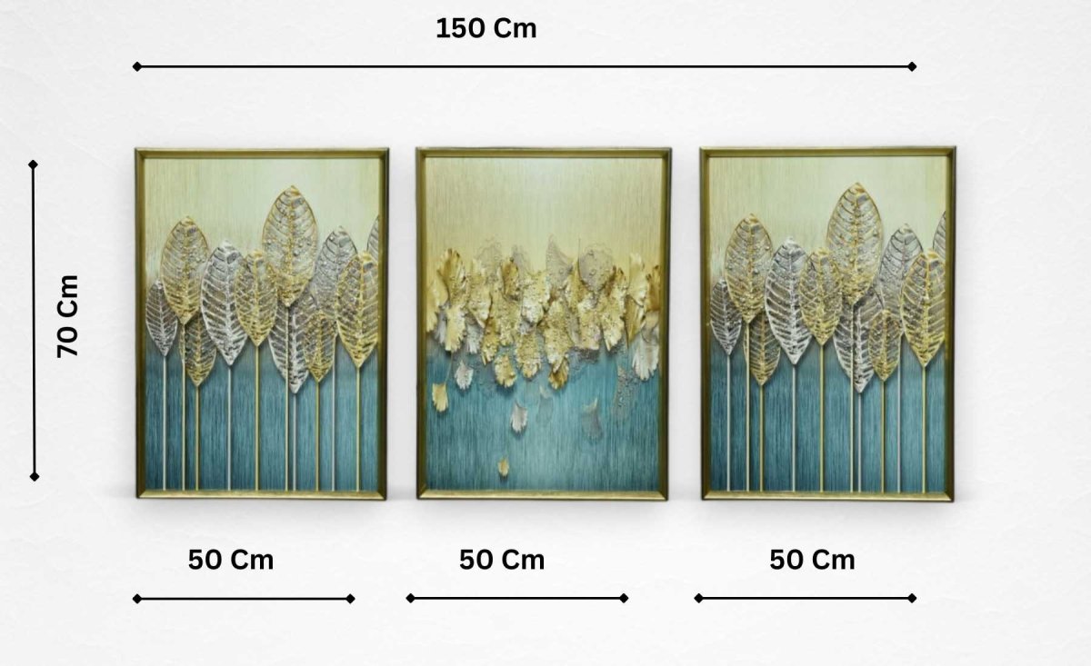 The Moonlight Sonata Crystal Glass Painting Set of 3 (150 x 70 Cm)