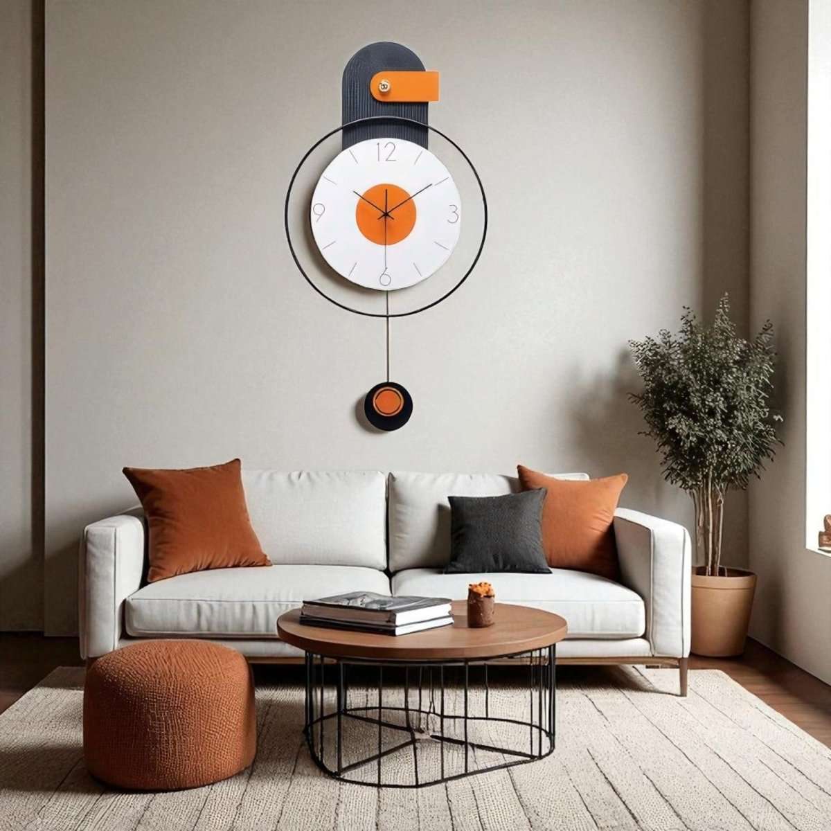 The Orbit Pendulum Clock (31 x 16 Inches)