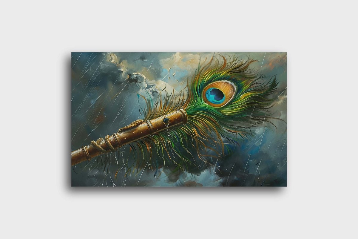 The Plume and Pipe Canvas Wall Painting (36 x 24 Inches)