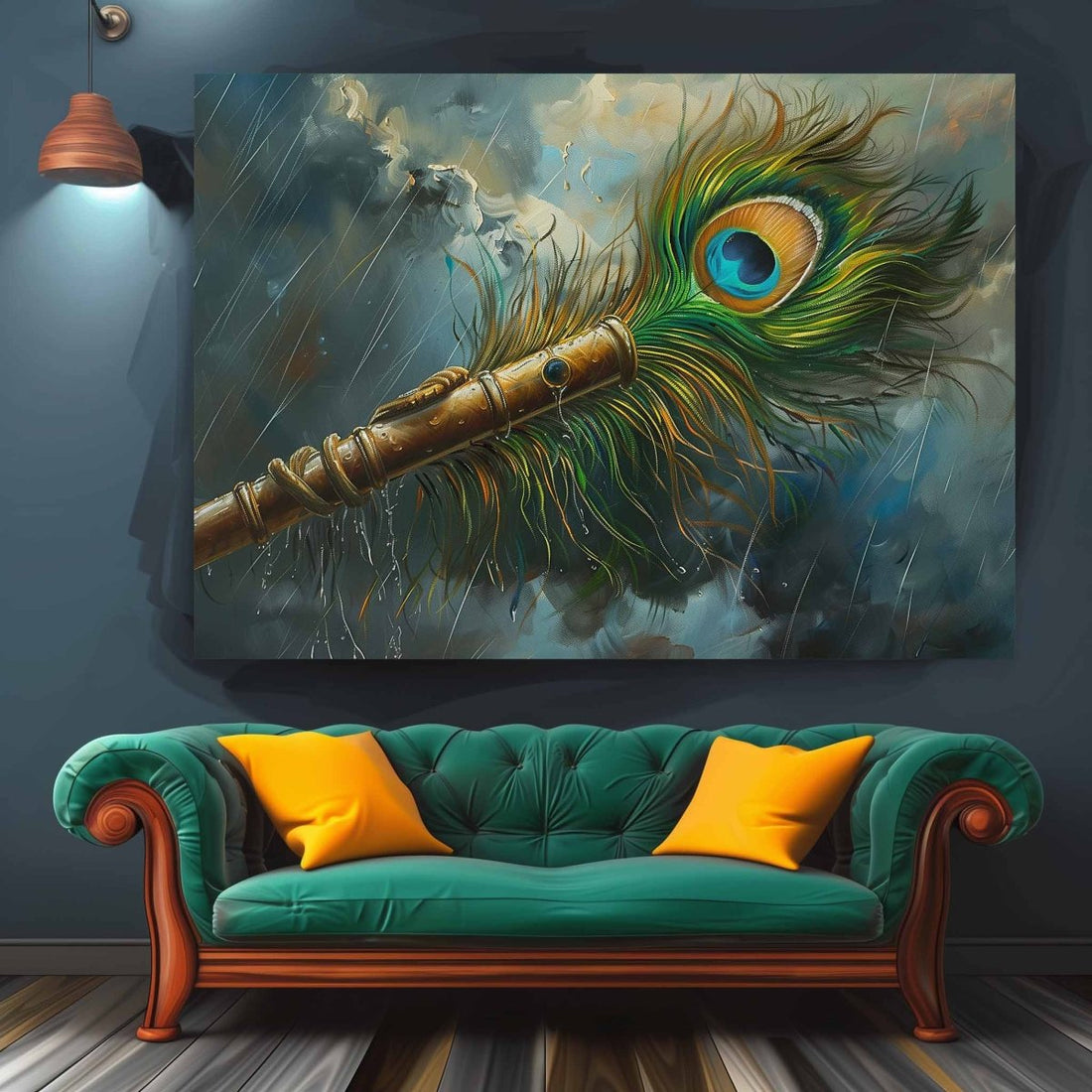 The Plume and Pipe Canvas Wall Painting (36 x 24 Inches)