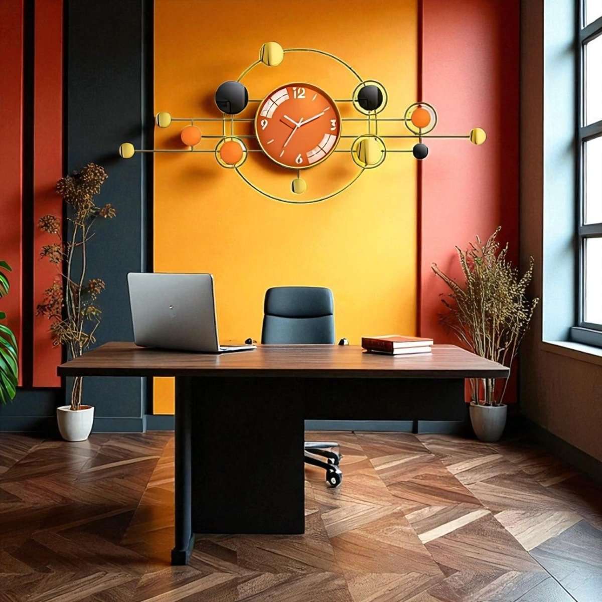 The Retro Atom Wall Clock (40 x 18 Inches)