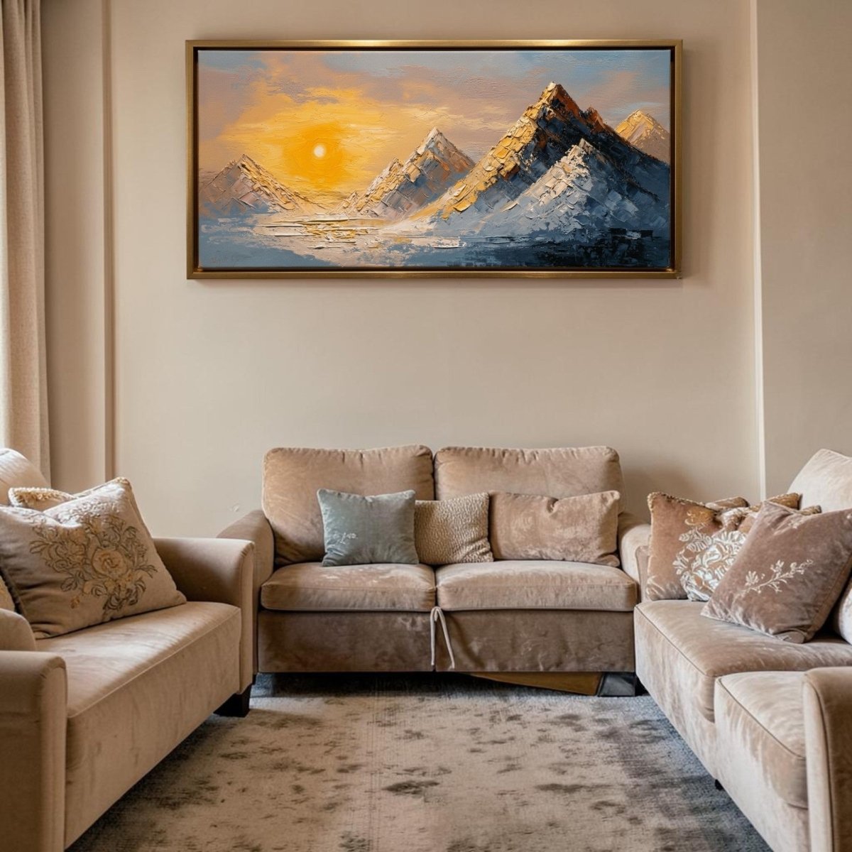 The Saffron Peak Glow (48 x 24 Inches)