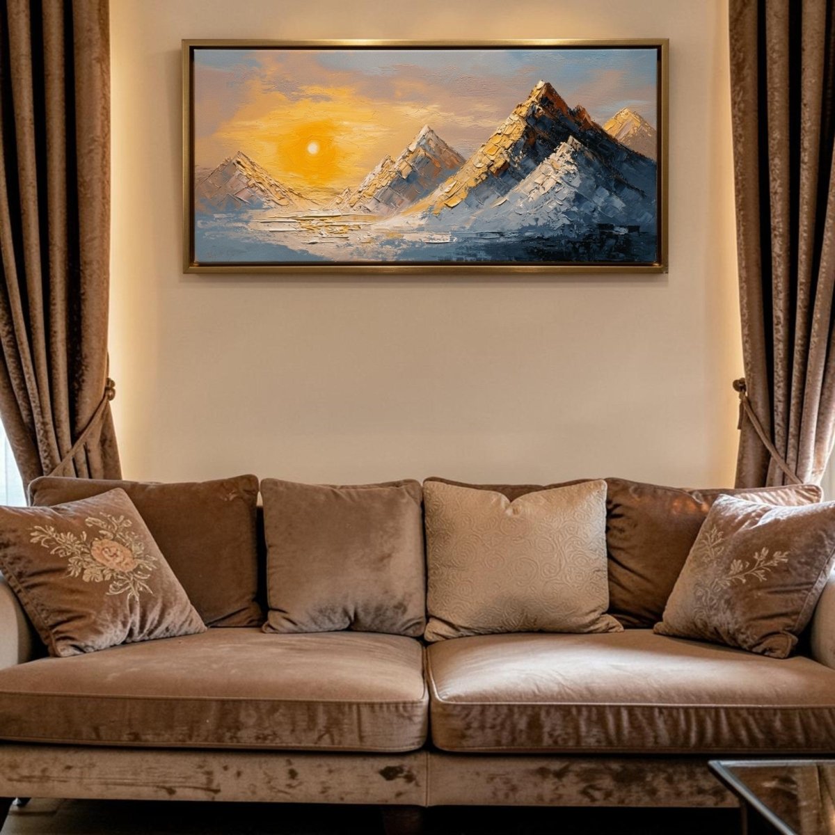 The Saffron Peak Glow (48 x 24 Inches)