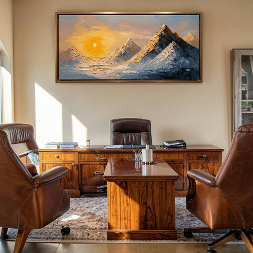 The Saffron Peak Glow (48 x 24 Inches)