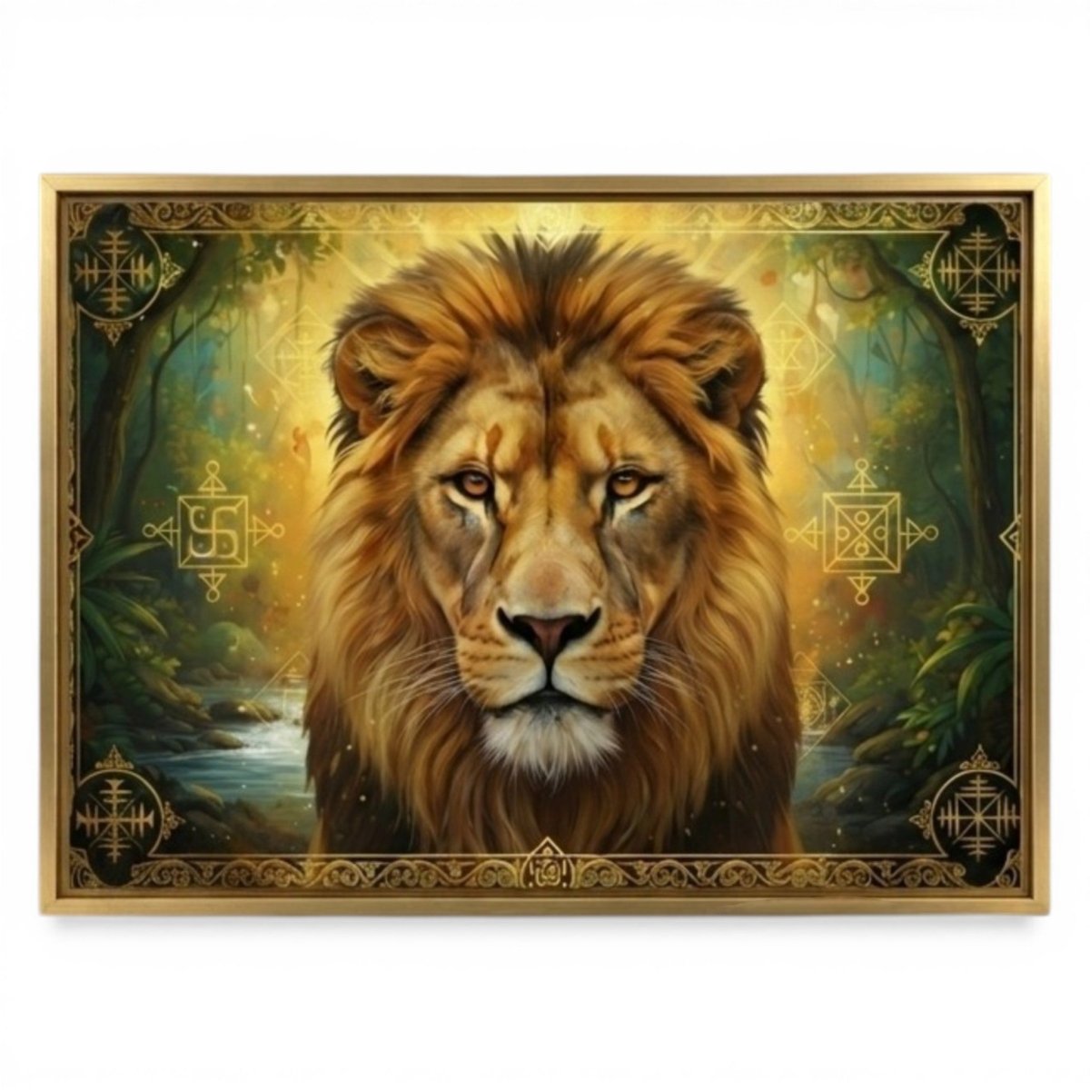 The Simha Raj: The Eternal Lion of Divine Protection (36 x 24 Inches)