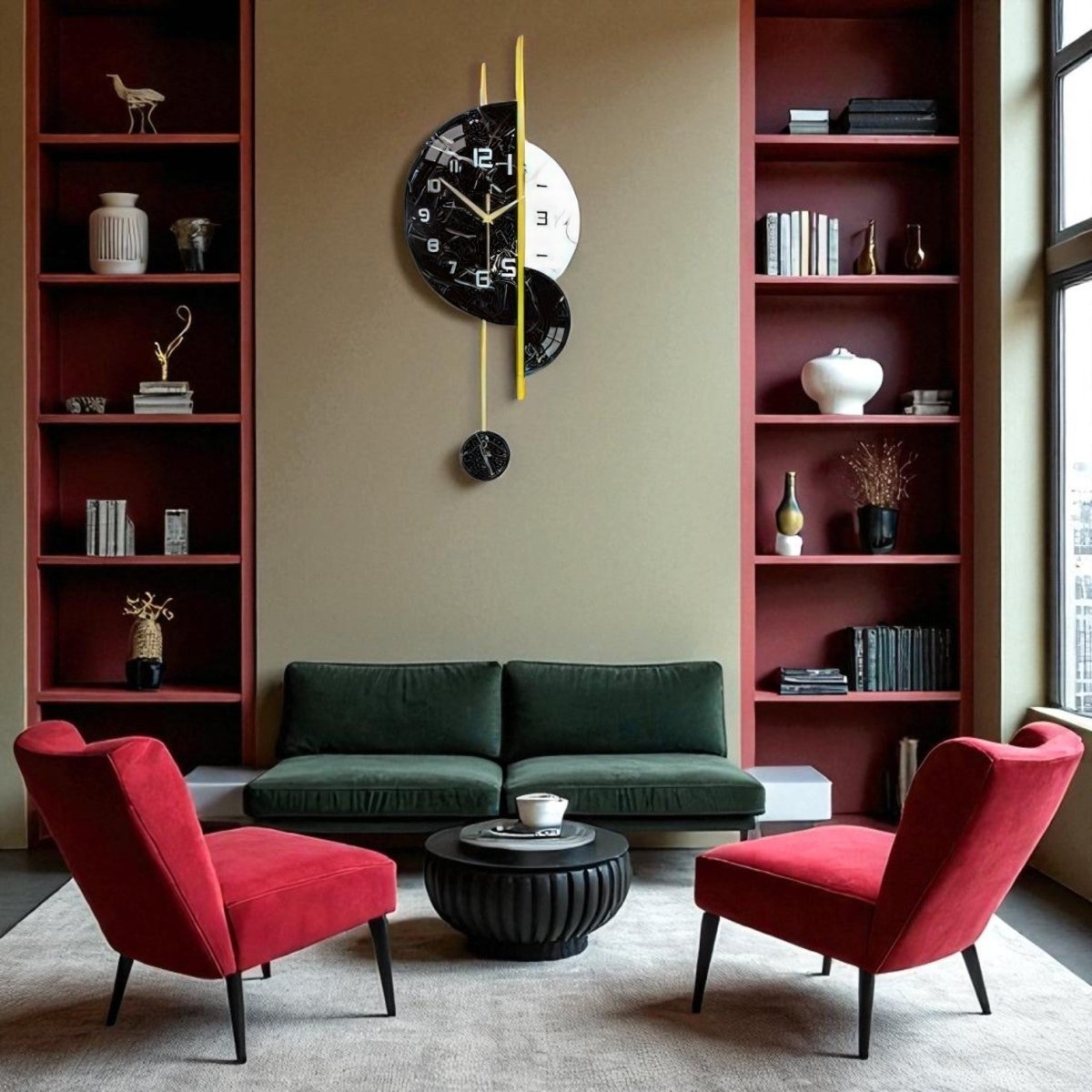 The Solstice Pendulum Clock (29.1 x 11.8 Inches)