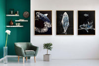 Thumbnail for The Song of the Whales Crystal Glass Painting Set of 3 (150 x 70 Cm)