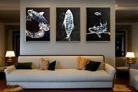 Thumbnail for The Song of the Whales Crystal Glass Painting Set of 3 (150 x 70 Cm)