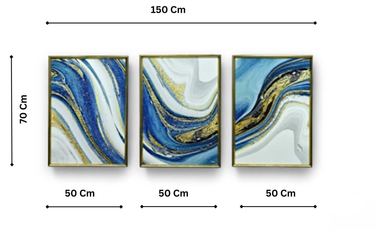 The Sparkling Secrets Crystal Glass Painting Set of 3 (150 x 70 Cm)