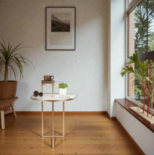 The Stella Hexagon Tiered Table