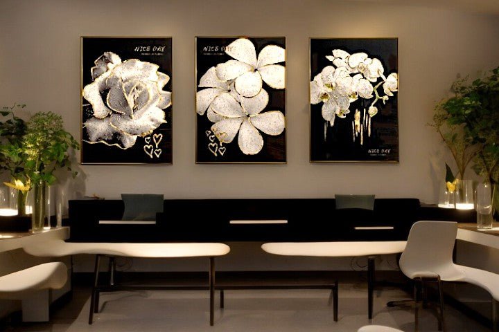 The Stellar Silhouette Crystal Glass Painting Set of 3 (150 x 70 Cm)