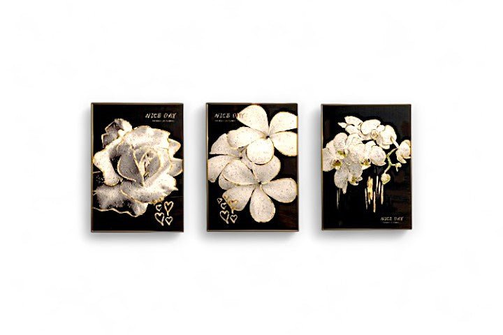 The Stellar Silhouette Crystal Glass Painting Set of 3 (150 x 70 Cm)