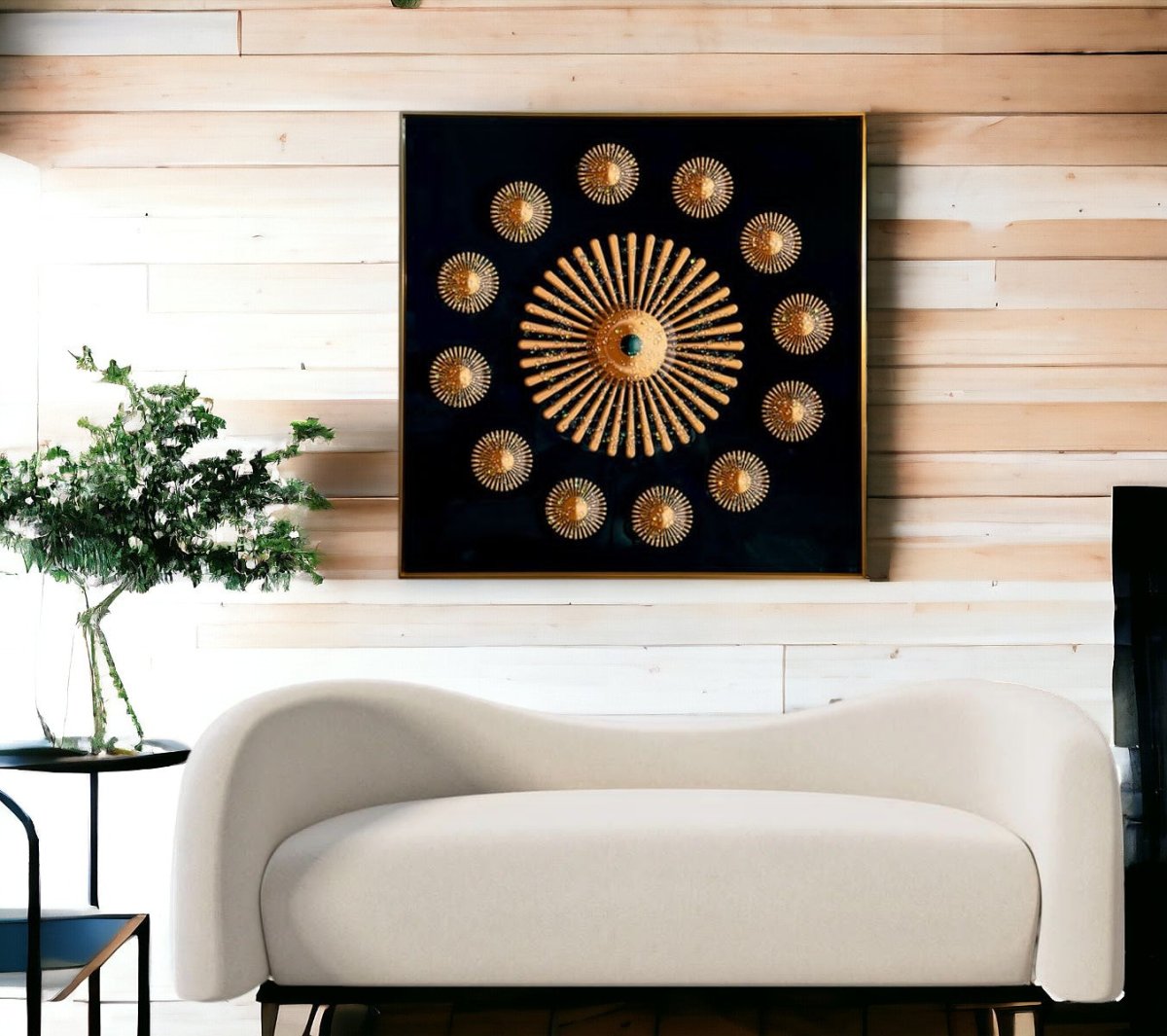 The Sun and the Stars Crystal Wall Painting (60 x 60 cms)