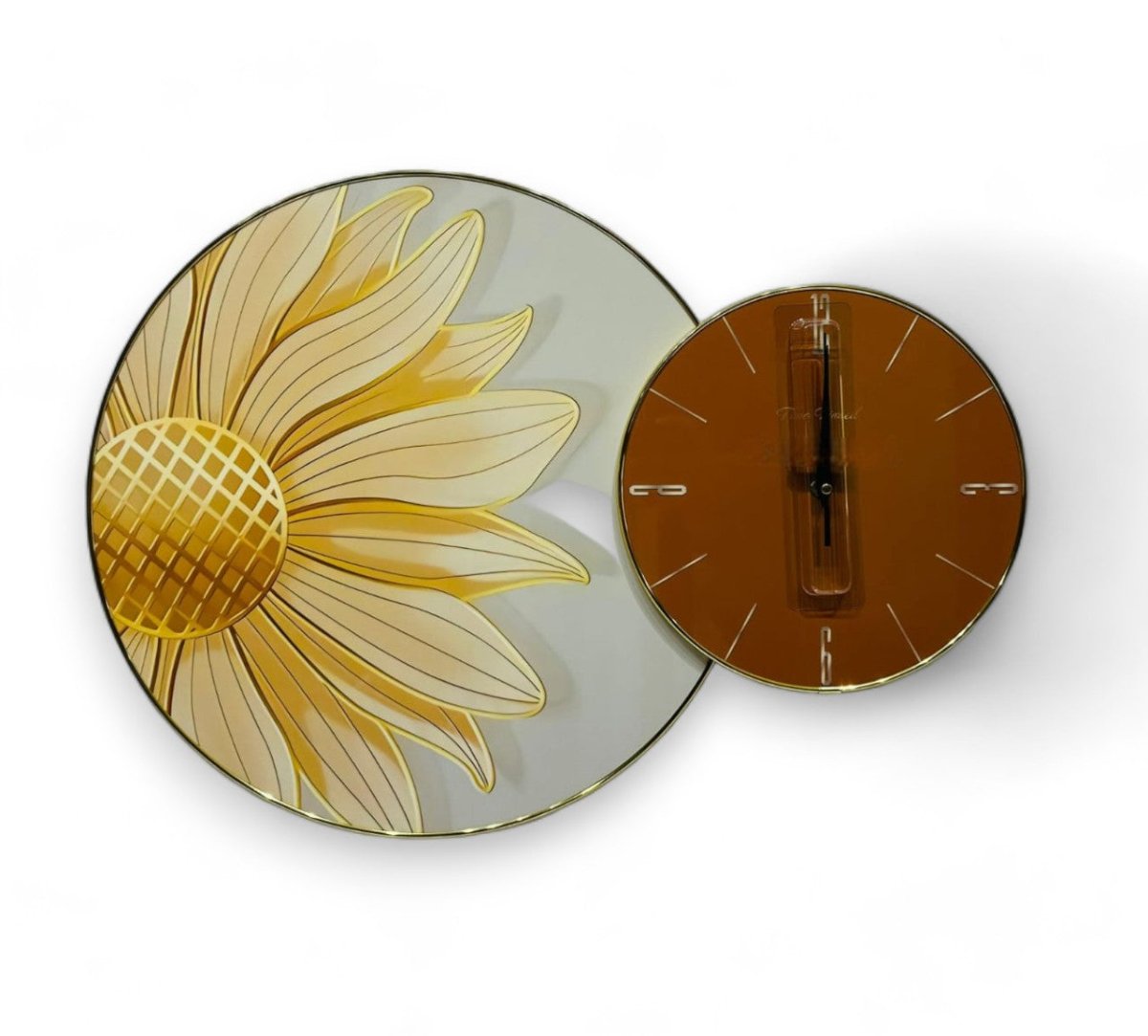 The Sunny Sunflower Crystal Wall Clock (24 x 16 Inches)